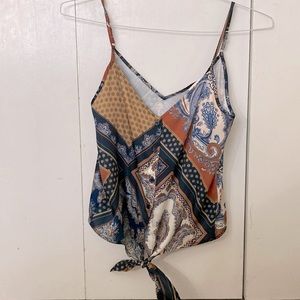 Size Small Paisley Print Tank Top H&M